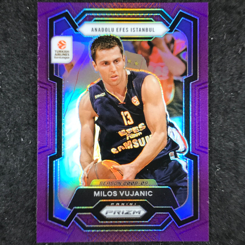 2023-24 Prizm EuroLeague MILOS VUJANIC Purple Prizm /99 #61