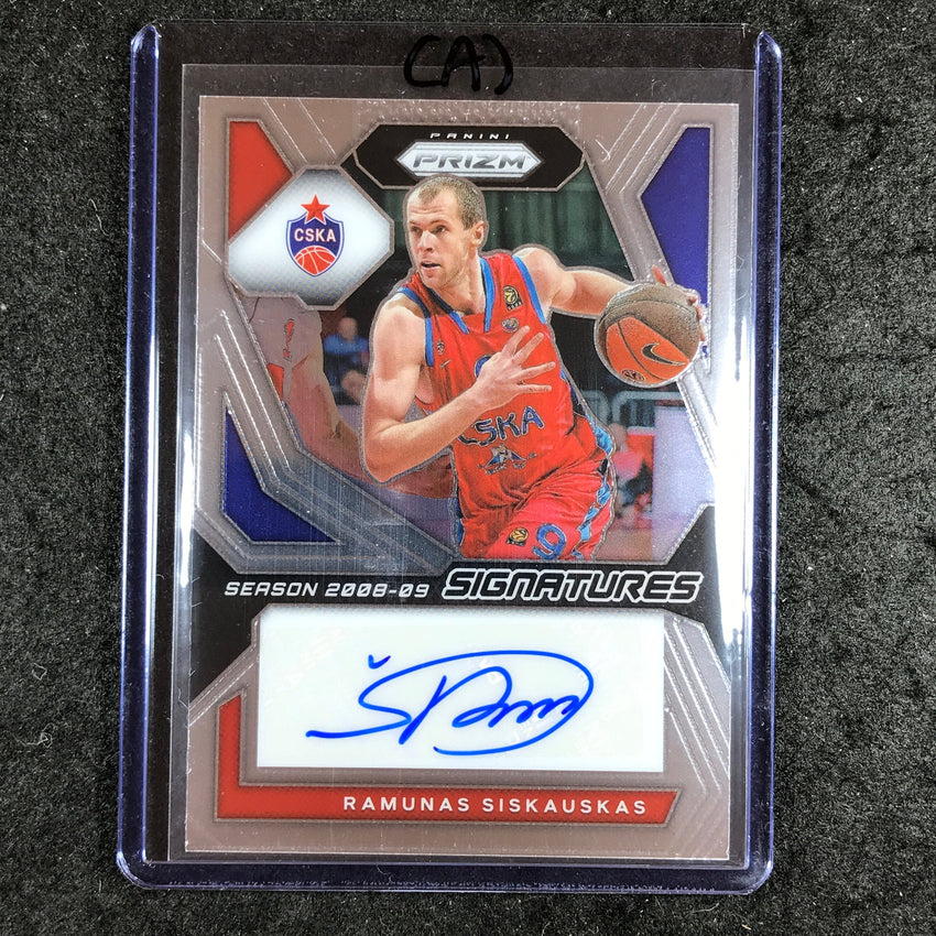 2023-24 Prizm EuroLeague RAMUNAS SISKAUSKAS Signatures Auto Base #SIA (A)