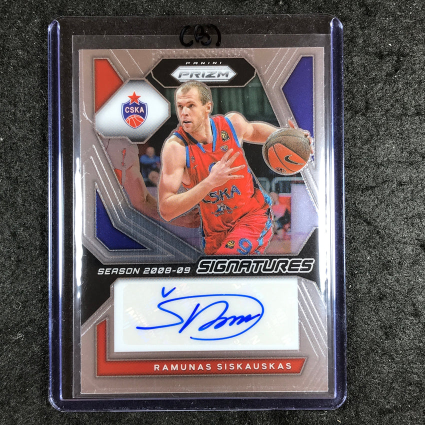 2023-24 Prizm EuroLeague RAMUNAS SISKAUSKAS Signatures Auto Base #SIA (B)