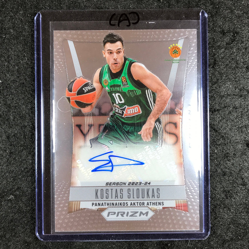 2023-24 Prizm EuroLeague KOSTAS SLOUKAS Retro Signatures Auto Base #SLO (A)