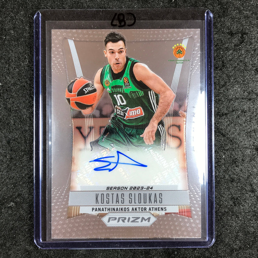 2023-24 Prizm EuroLeague KOSTAS SLOUKAS Retro Signatures Auto Base #SLO (B)