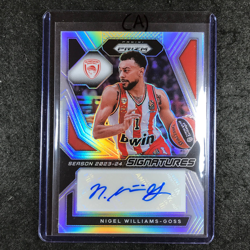 2023-24 Prizm EuroLeague NIGEL WILLIAMS-GOSS Signatures Auto Silver #NWG (A)