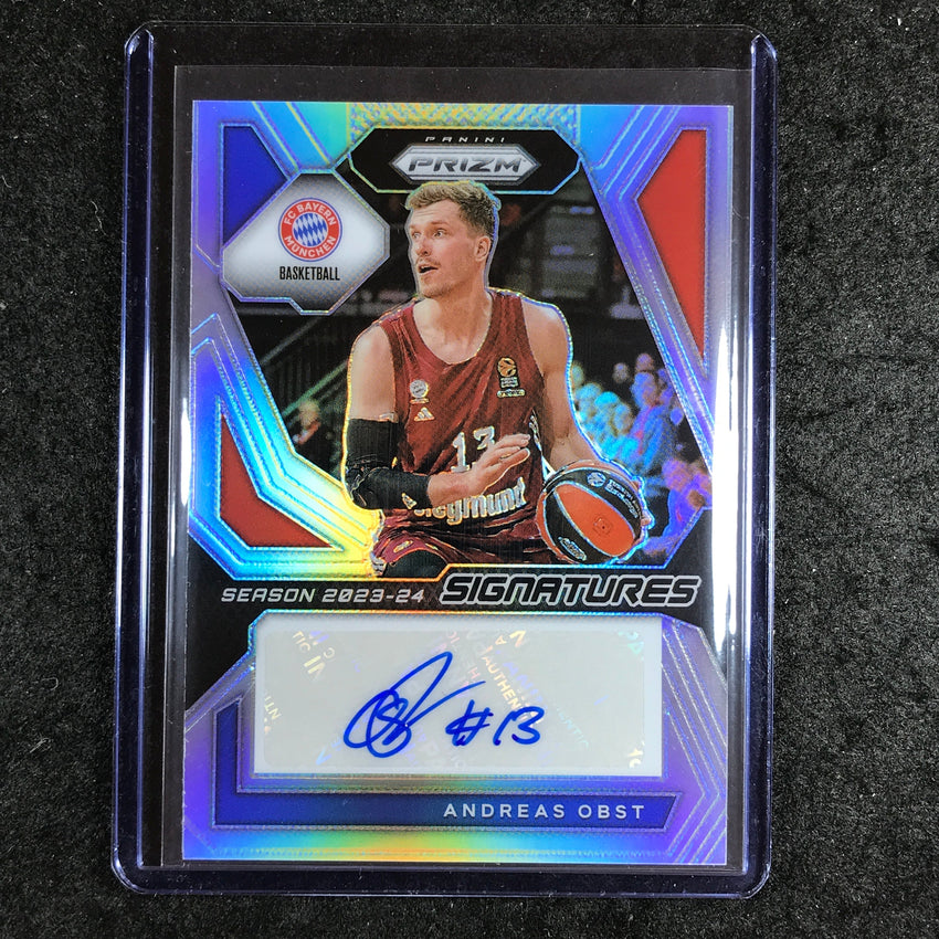 2023-24 Prizm EuroLeague ANDREAS OBST Signatures Auto Silver Prizm #OBS