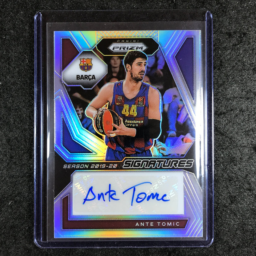 2023-24 Prizm EuroLeague ANTE TOMIC Signatures Auto Silver Prizm #TOM