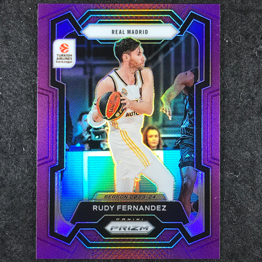 2023-24 Prizm EuroLeague RUDY FERNANDEZ Purple Prizm /99 #70