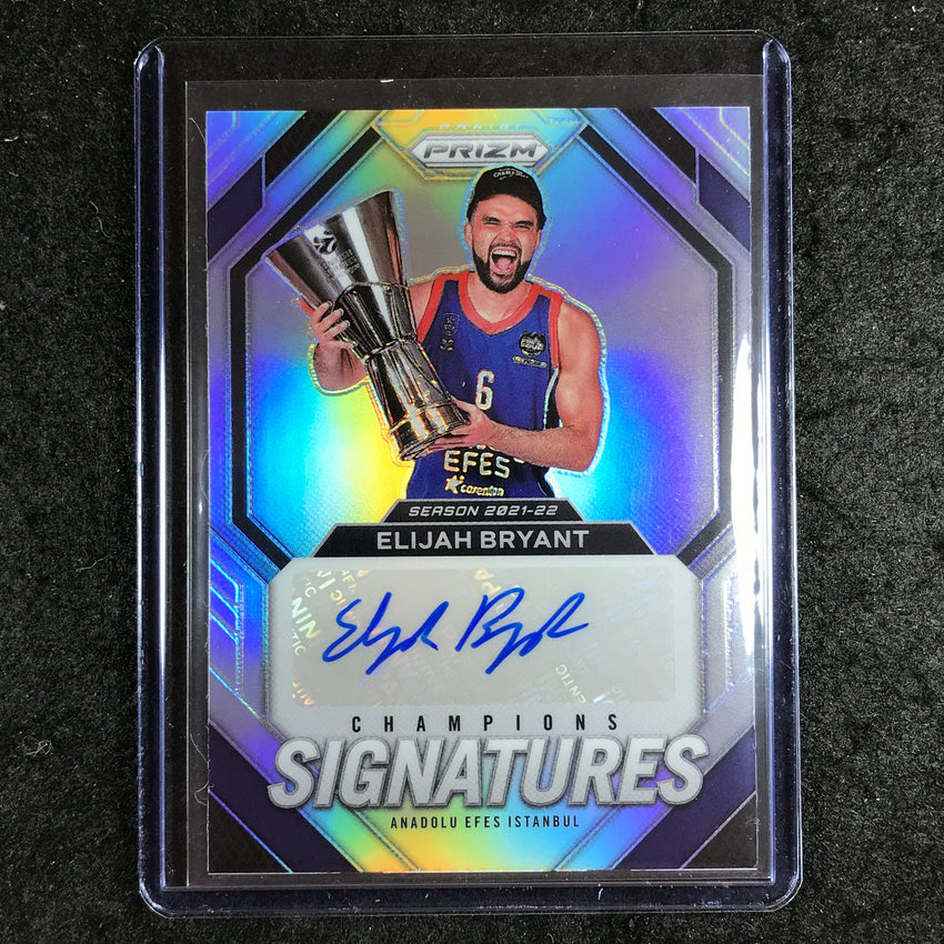 2023-24 Prizm EuroLeague ELIJAH BRYANT Champions Signatures Auto Silver #BRY
