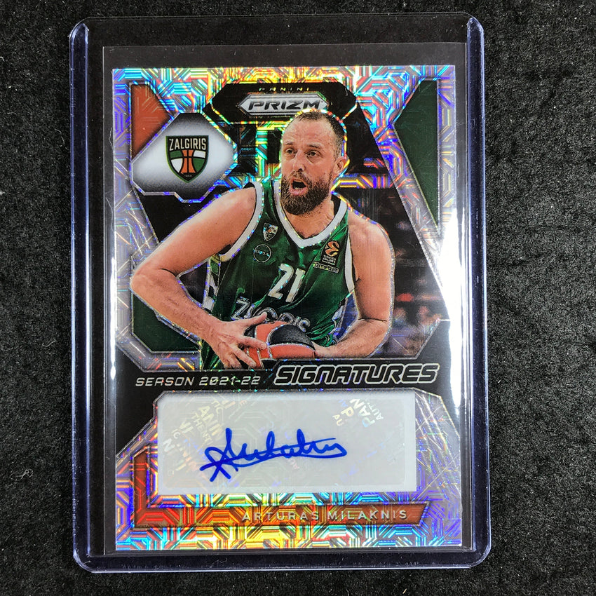 2023-24 Prizm EuroLeague ARTURAS MILAKNIS Signatures Auto Mojo 22/25 #MIL