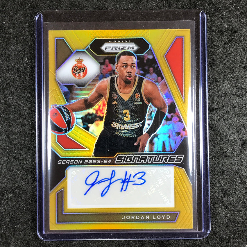 2023-24 Prizm EuroLeague JORDAN LOYD Signatures Auto Gold Prizm 9/10 #LOY