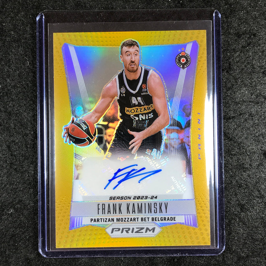 2023-24 Prizm EuroLeague FRANK KAMINSKY Retro Signatures Auto Gold Prizm 9/10