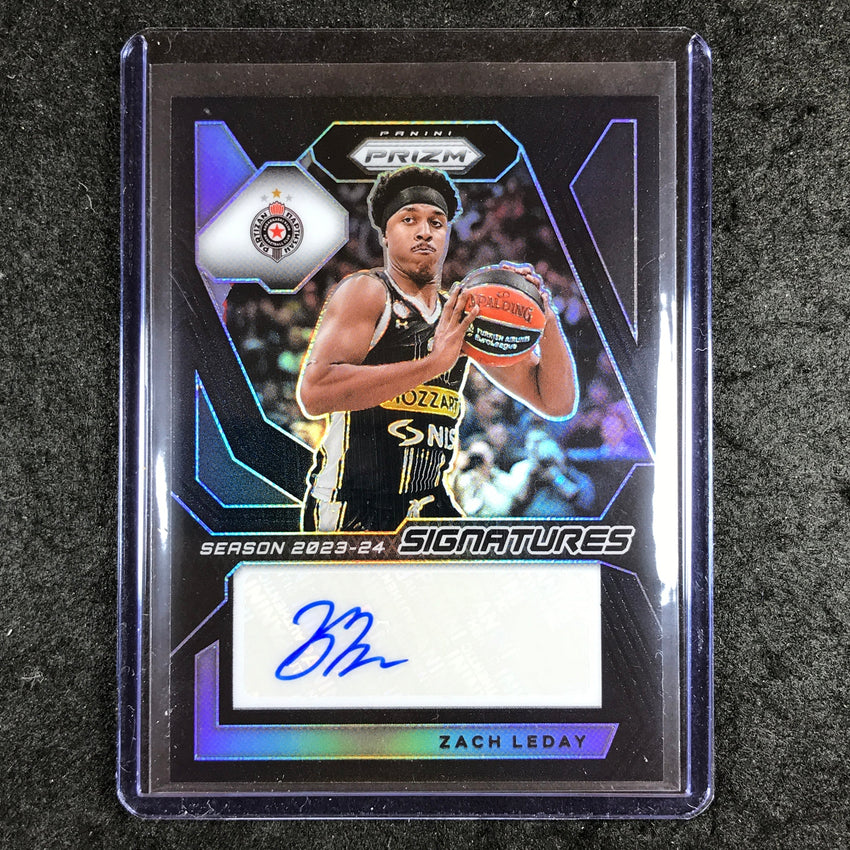 2023-24 Prizm EuroLeague ZACH LEDAY Signatures Auto Black Prizm 1/1 #LED
