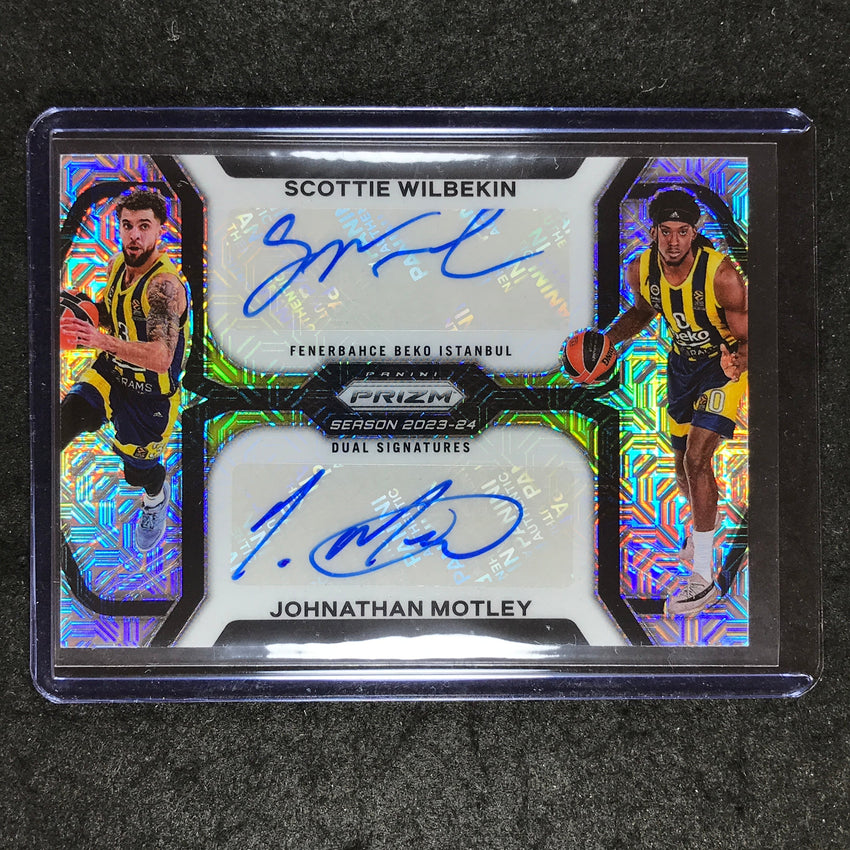 2023-24 Prizm EuroLeague SCOTTIE WILBEKIN JOHN MOTLEY Dual Signatures Auto 1/15