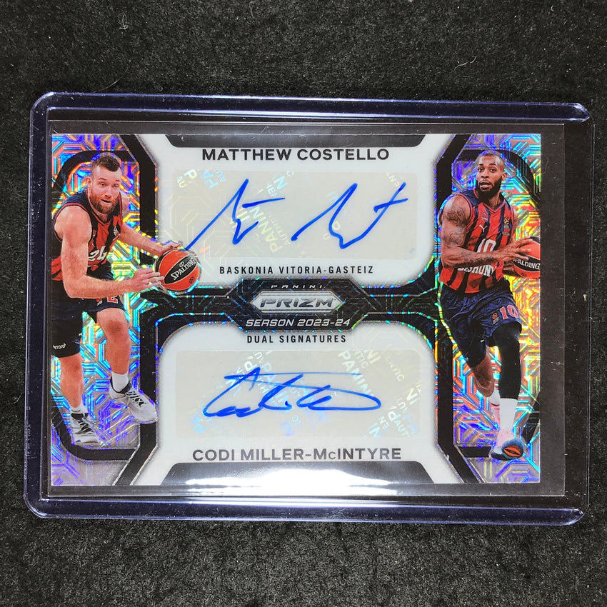 2023-24 Prizm EuroLeague COSTELLO MILLER-MCINTYRE Dual Signatures Auto 3/15