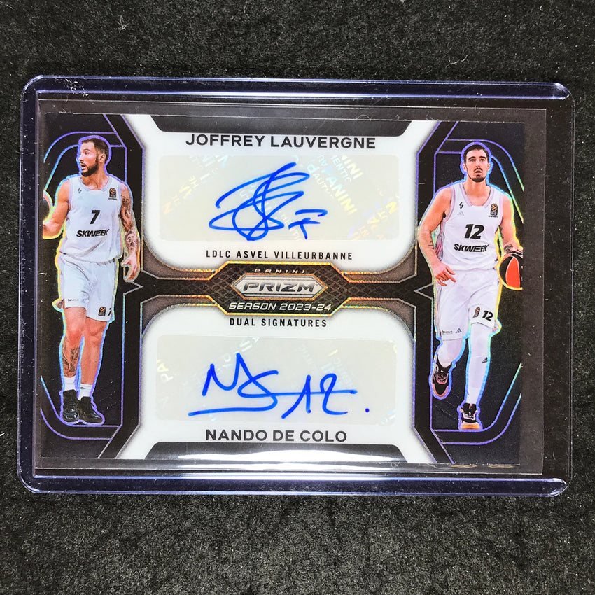 2023-24 Prizm EuroLeague JOFFREY LAUVERGNE NANDO DE COLO Dual Signature Auto 1/1