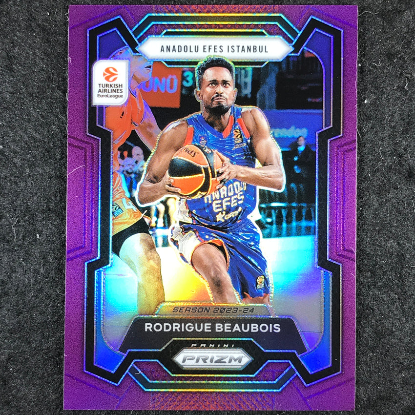 2023-24 Prizm EuroLeague RODRIGUE BEAUBOIS Purple Prizm /99 #83