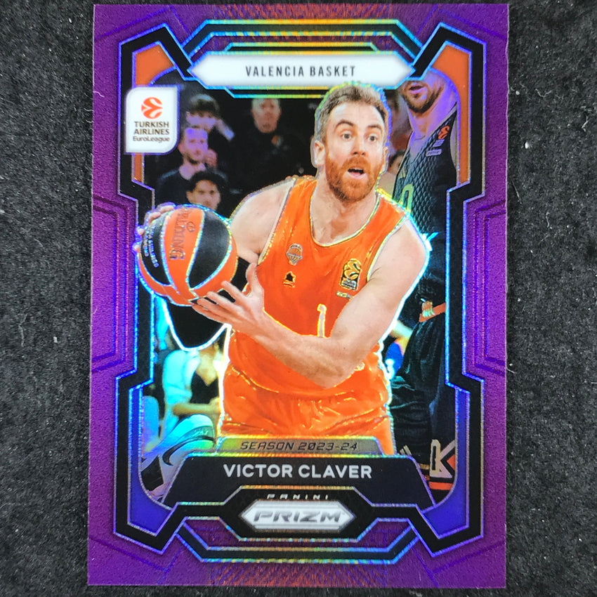 2023-24 Prizm EuroLeague VICTOR CLAVER Purple Prizm /99 #86