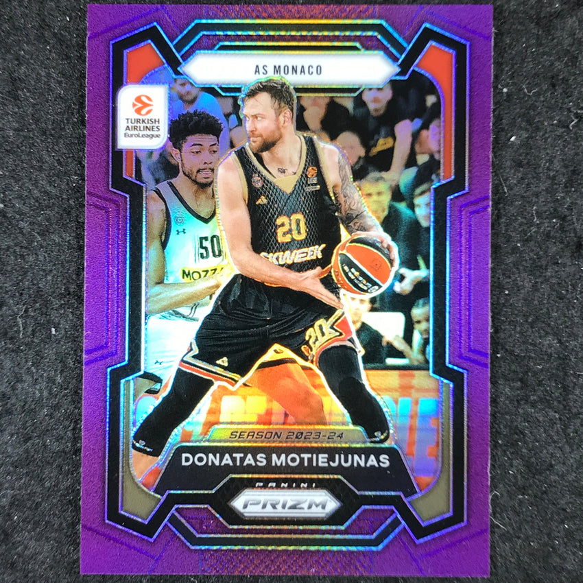 2023-24 Prizm EuroLeague DONATAS MOTIEJUNAS Purple Prizm /99 #88