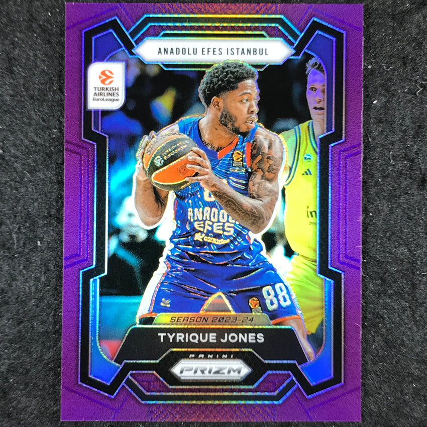 2023-24 Prizm EuroLeague TYRIQUE JONES Purple Prizm /99 #89