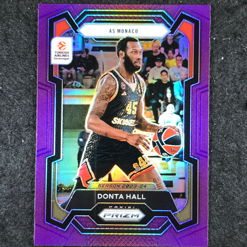 2023-24 Prizm EuroLeague DONTA HALL Purple Prizm /99 #91