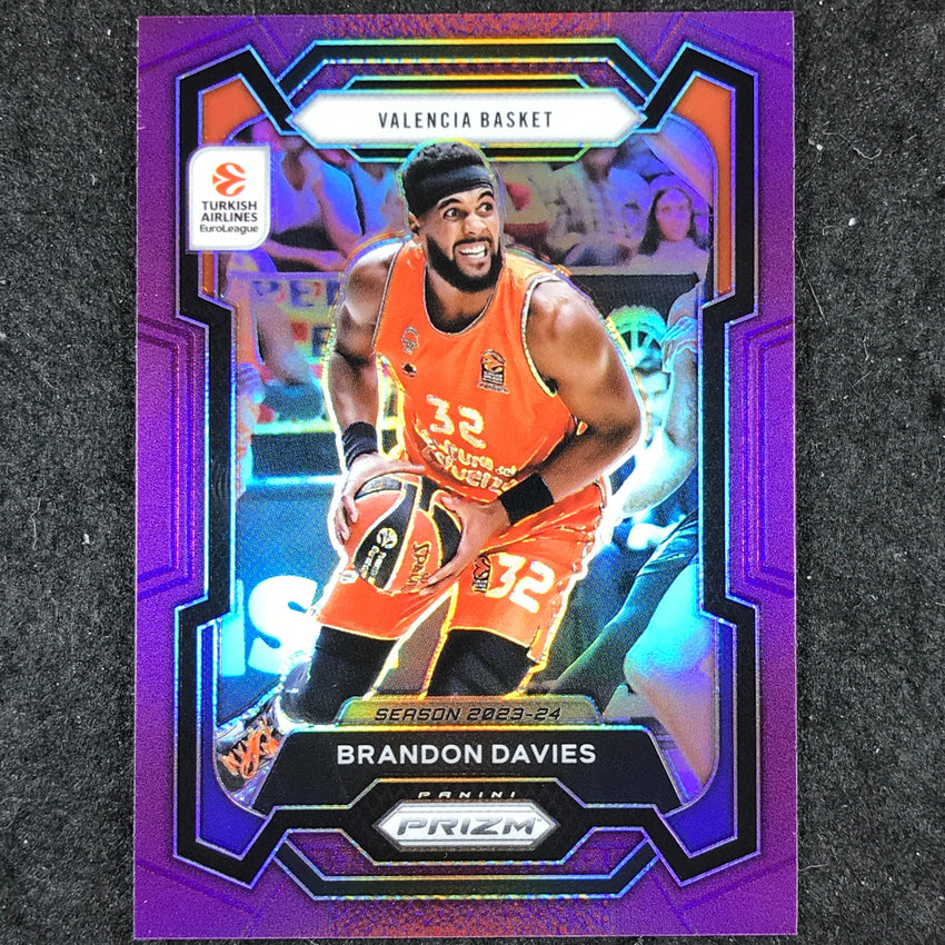 2023-24 Prizm EuroLeague BRANDON DAVIES Purple Prizm /99 #116