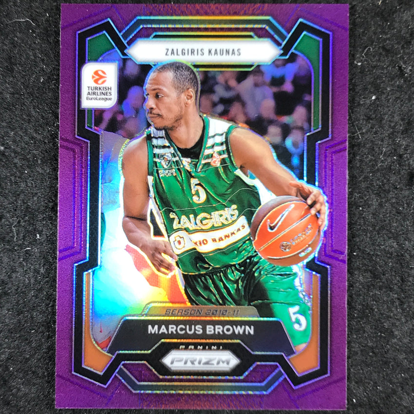 2023-24 Prizm EuroLeague MARCUS BROWN Purple Prizm /99 #131