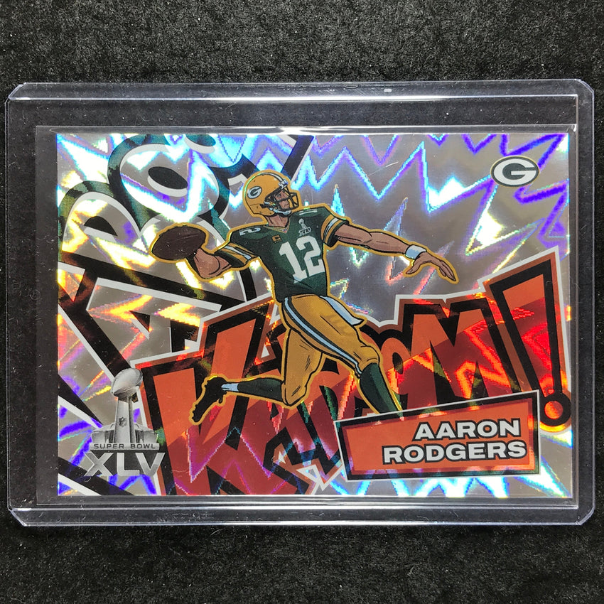2025 Absolute Football AARON RODGERS Kaboom Super Bowl Horizontal SSP #3
