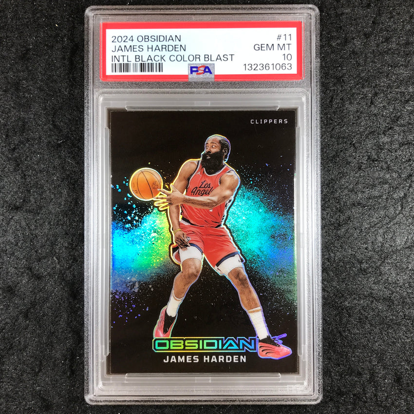 2024-25 Obsidian JAMES HARDEN International Black Color Blast #11 PSA 10 (063)