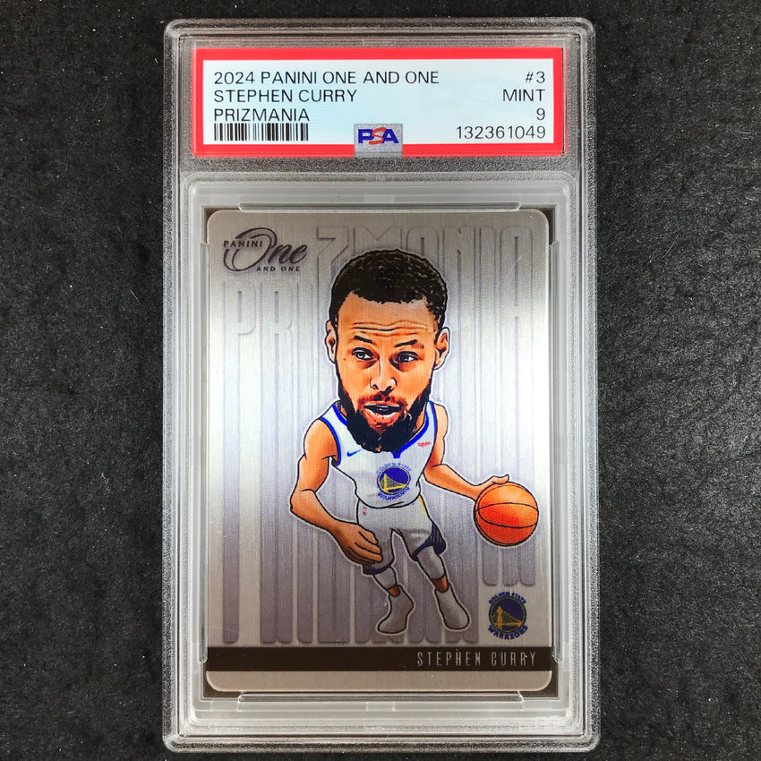 2024-25 One and One STEPHEN CURRY Prizmania SSP #3 PSA 9 (049)