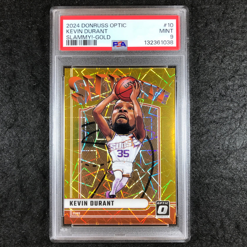 2024-25 Donruss Optic KEVIN DURANT Slammy! SSP Gold 10/10 #10 PSA 9 (038)