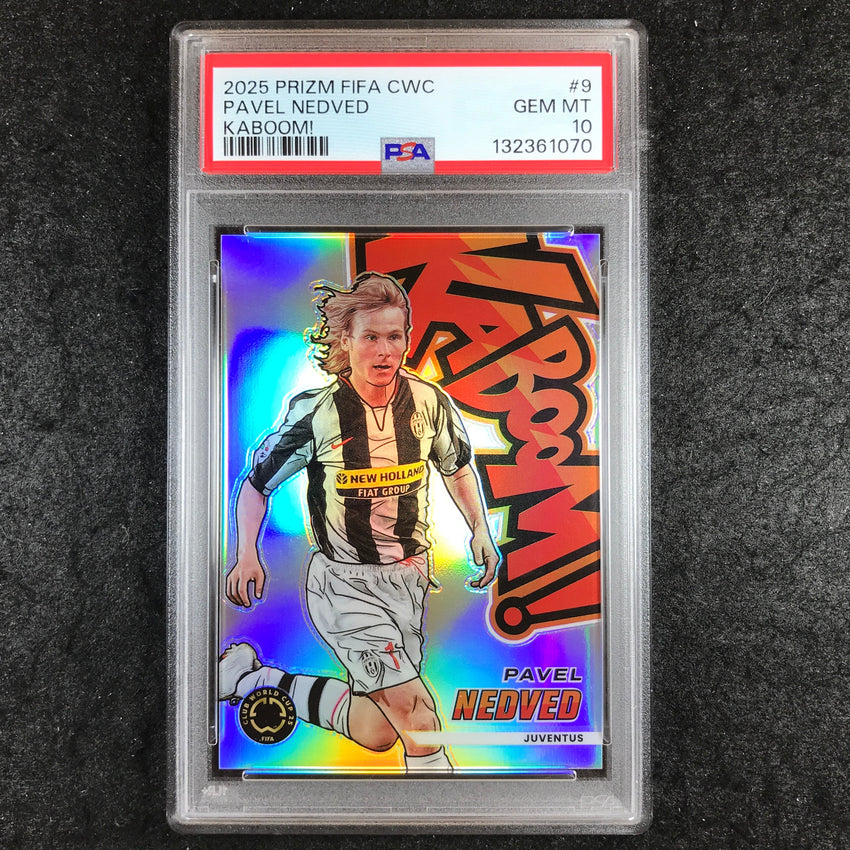 2025 Prizm FIFA Club World Cup PAVEL NEDVED Kaboom SSP #9 PSA 10 (070)