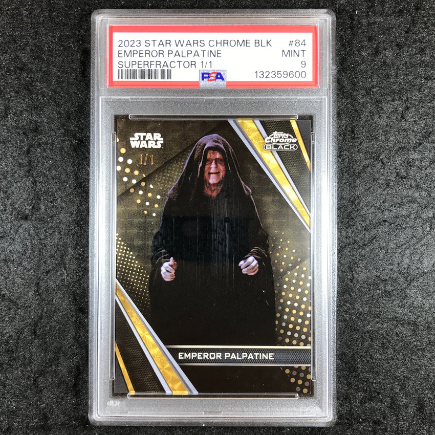 2023 Star Wars Chrome Black EMPEROR PALPATINE Superfractor 1/1 #84 PSA 9 (600)
