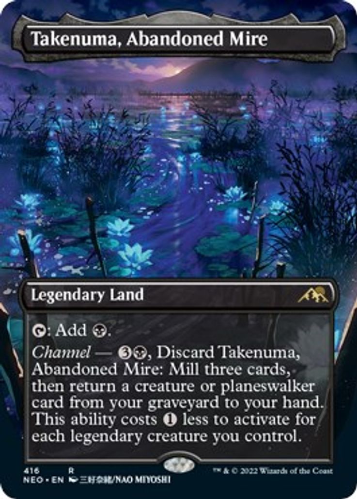 Foil Borderless Takenuma Abandoned Mire 416 - Kamigawa Neon Dynasty