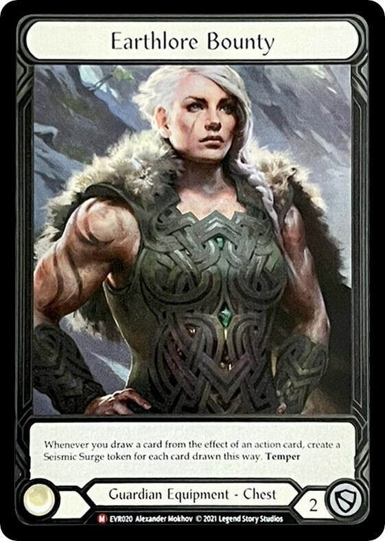 COLD FOIL Extended Art Earthlore Bounty - EVR020 - Majestic Everfest 1st Edition