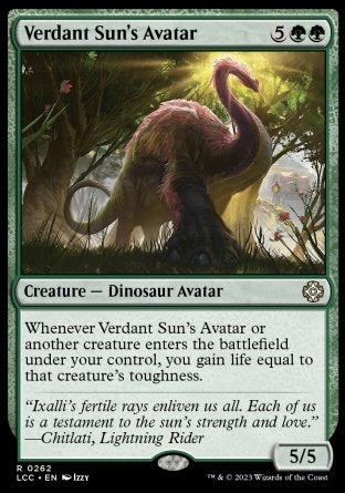 Verdant Sun's Avatar - #262 - Rare - Lost Caverns of Ixalan Commander