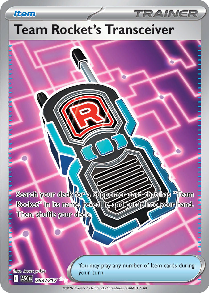 Team Rocket's Transceiver - [  263/217 ] - Ultra Rare - Pokemon ME Ascended Heroes