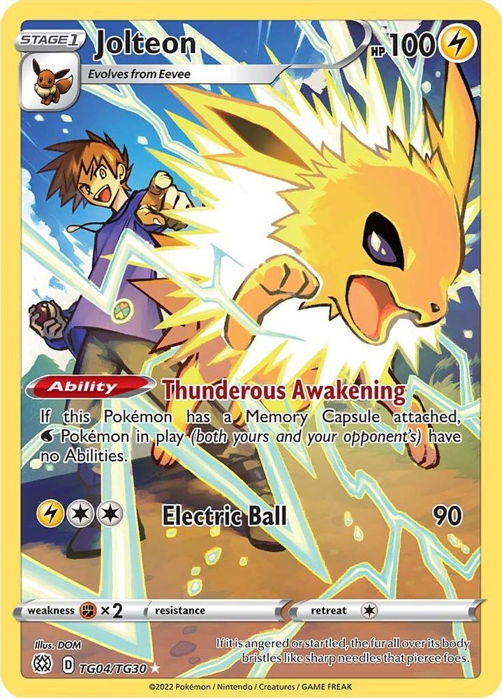 Jolteon - [  TG04/TG30 ] - Ultra Rare - Pokemon SWSH09 Brilliant Stars Trainer Gallery