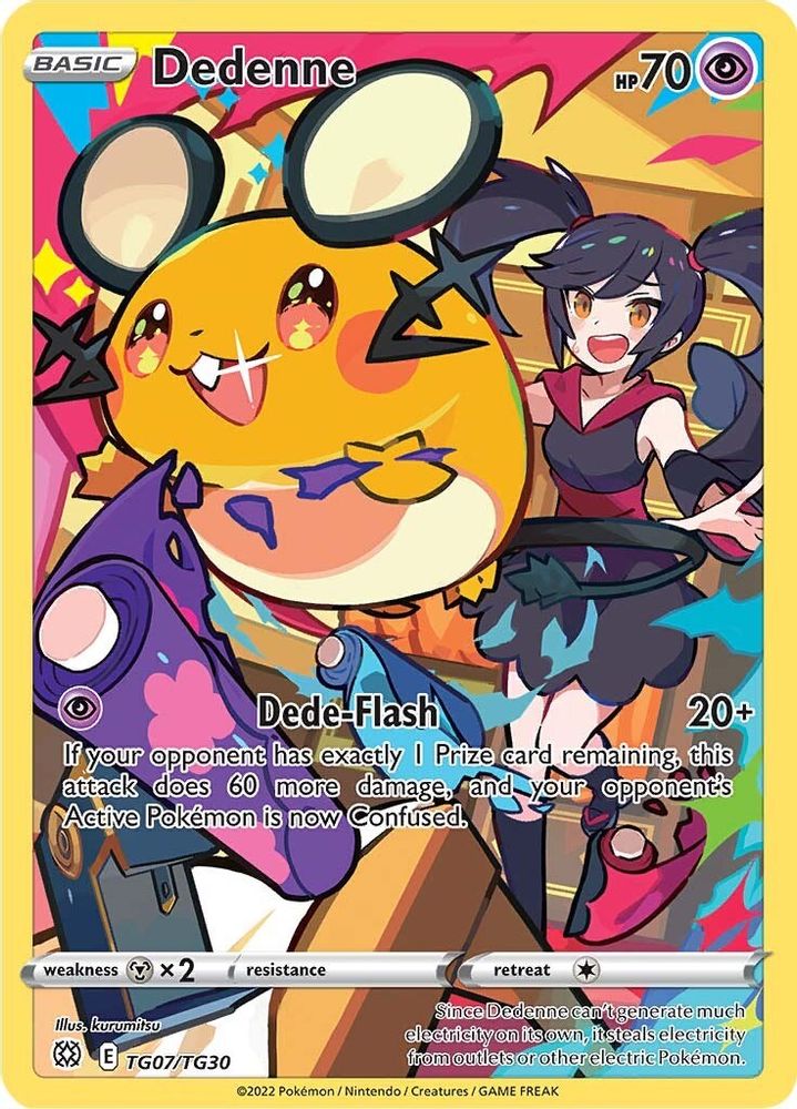 Dedenne - [  TG07/TG30 ] - Ultra Rare - Pokemon SWSH09 Brilliant Stars Trainer Gallery