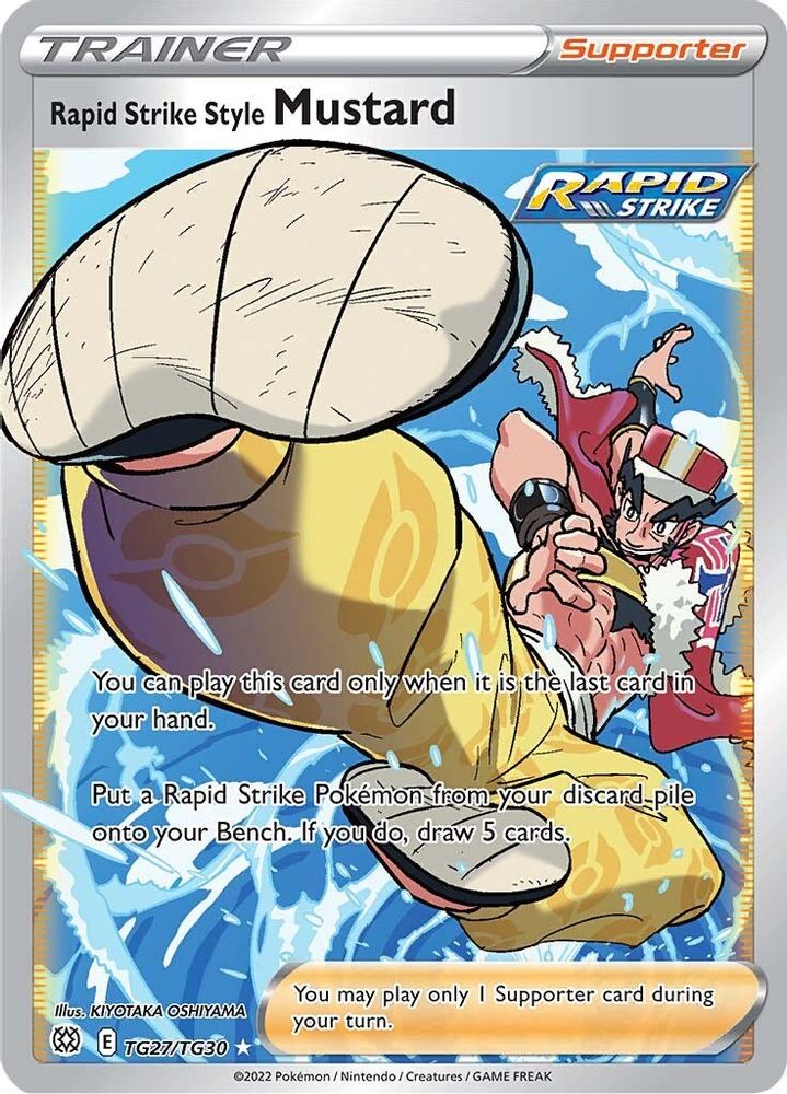 Rapid Strike Style Mustard - [  TG27/TG30 ] - Ultra Rare - Pokemon SWSH09 Brilliant Stars Trainer Gallery