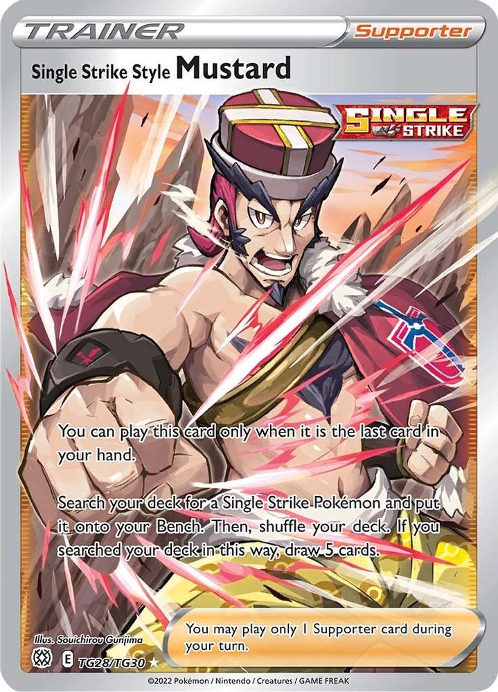 Single Strike Style Mustard - [  TG28/TG30 ] - Ultra Rare - Pokemon SWSH09 Brilliant Stars Trainer Gallery