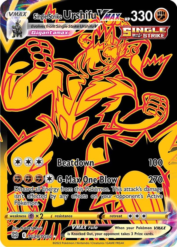 Single Strike Urshifu VMAX (Secret) - [  TG29/TG30 ] - Ultra Rare - Pokemon SWSH09 Brilliant Stars Trainer Gallery