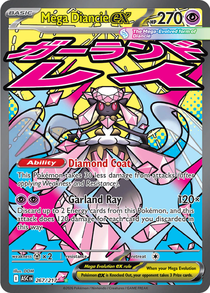 Mega Diancie ex - ( 267/217 ) - [MEGA ATTACK RARE] - Pokemon ME Ascended Heroes