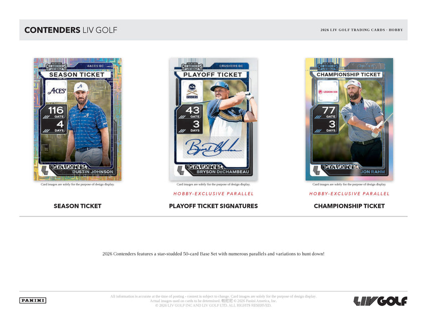 2026 Panini Contenders LIV Golf Hobby Box (Pre Order)