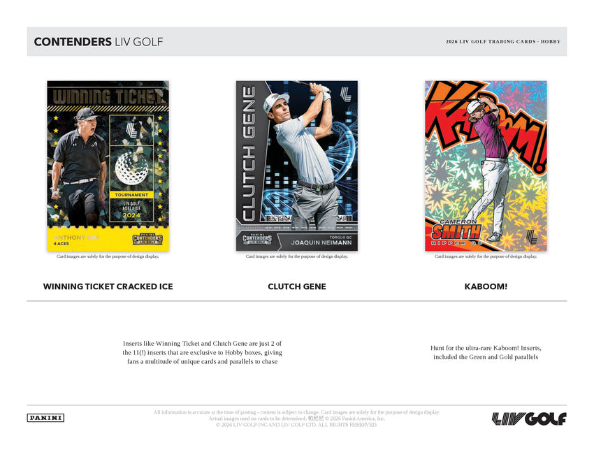 2026 Panini Contenders LIV Golf Hobby Box (Pre Order)