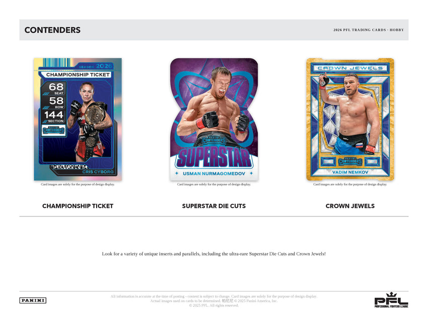 2026 Panini Contenders Professional Fighters League PFL Hobby Box (Pre Order)