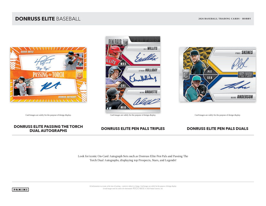 2026 Panini Donruss Elite Baseball Hobby Box (Pre Order)