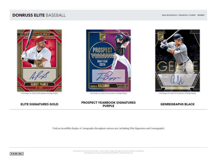 2026 Panini Donruss Elite Baseball Hobby Box (Pre Order)