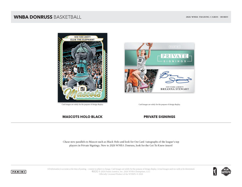 2026 Panini Donruss WNBA Basketball Hobby Box (Pre Order)