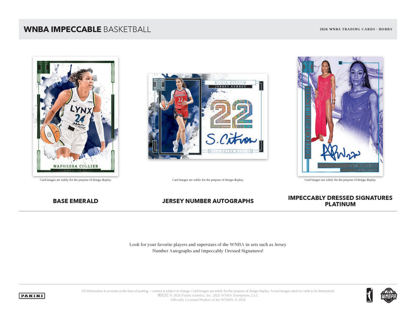 2026 Panini Impeccable WNBA Basketball Hobby Box (Pre Order)