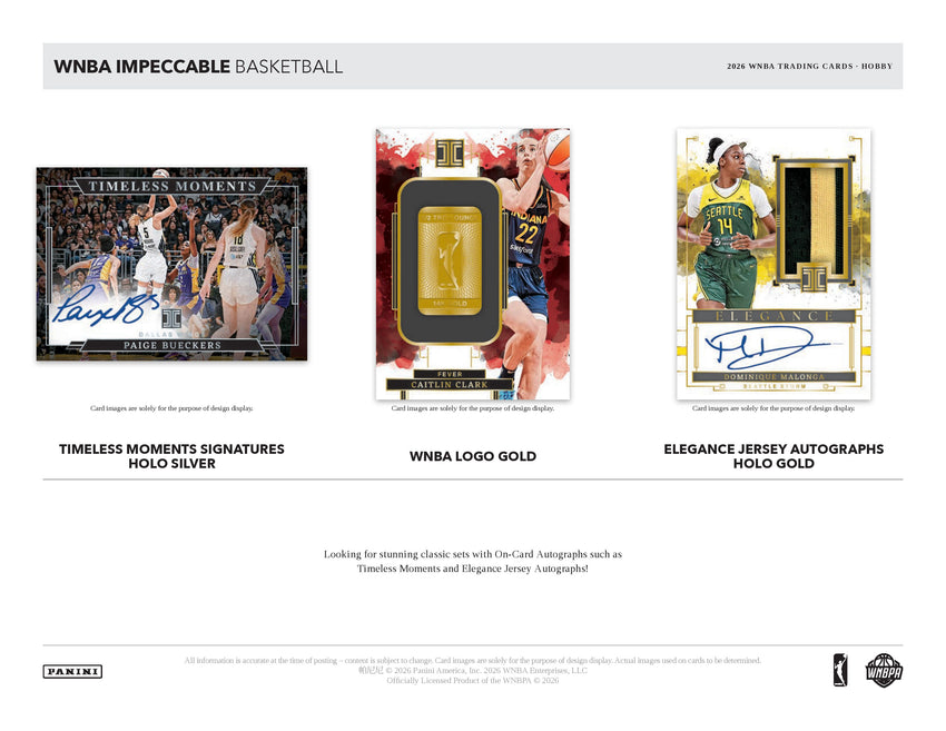 2026 Panini Impeccable WNBA Basketball Hobby Box (Pre Order)