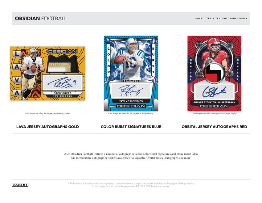 2026 Panini Obsidian Football Hobby Box (Pre Order)-Cherry Collectables