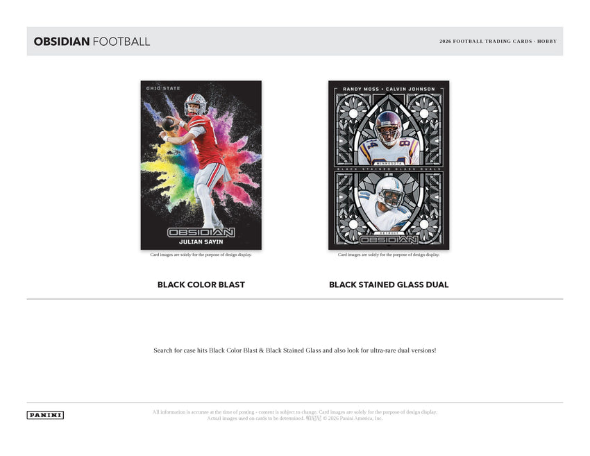 2026 Panini Obsidian Football Hobby Box (Pre Order)-Cherry Collectables